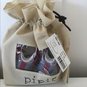 NWT Pipit Suede “ Stripe” Baby Shoes